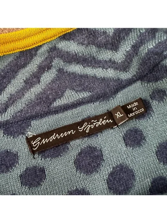 Gudrun Sjoden Sweater Cardigan Women's size XL Wool Cotton Jacket - Picture 5 of 8